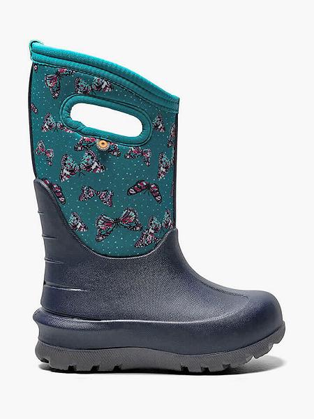 BOGS Boots Deutschland - Neo-Classic Butterflies Winterstiefel Kinder Teal Multi DE34576